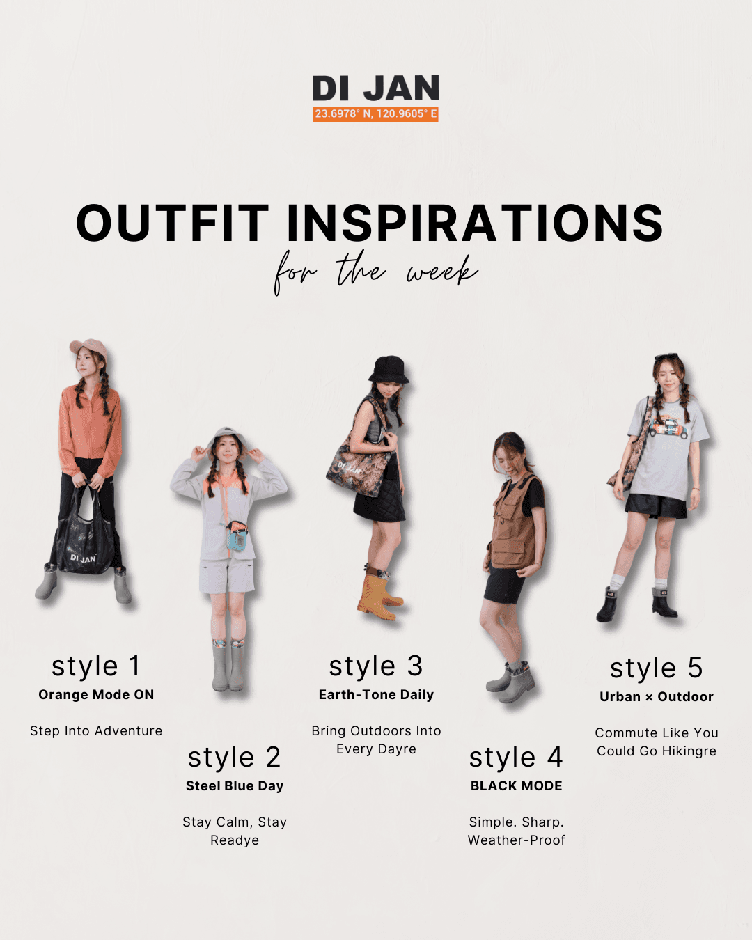 夢想中筒雨靴-棕 14