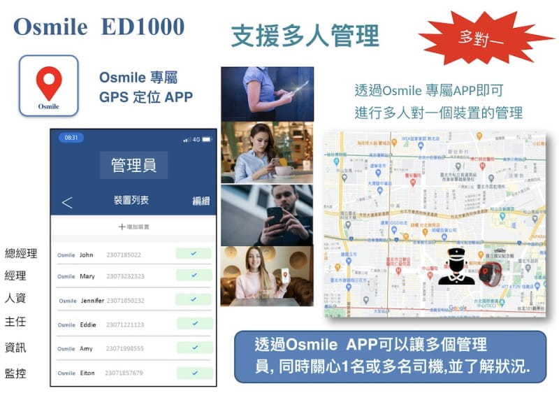 【Osmile】 ED1000 GPS/SOS 智慧車隊司機管理手錶 4