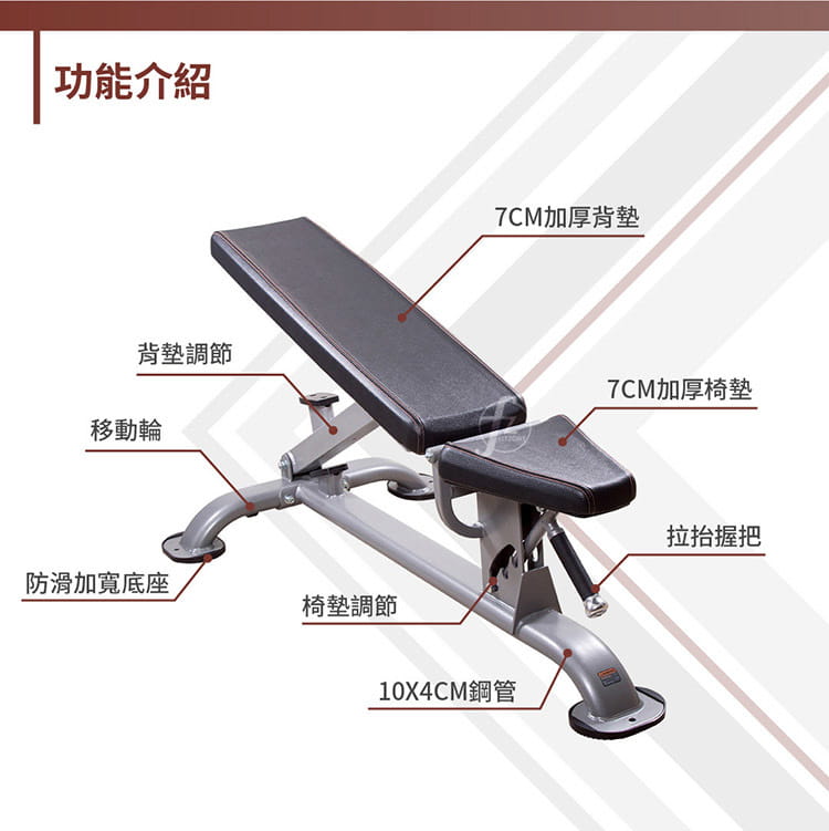 【ABSport】可調式啞鈴椅∕舉重椅∕重量訓練器材 2