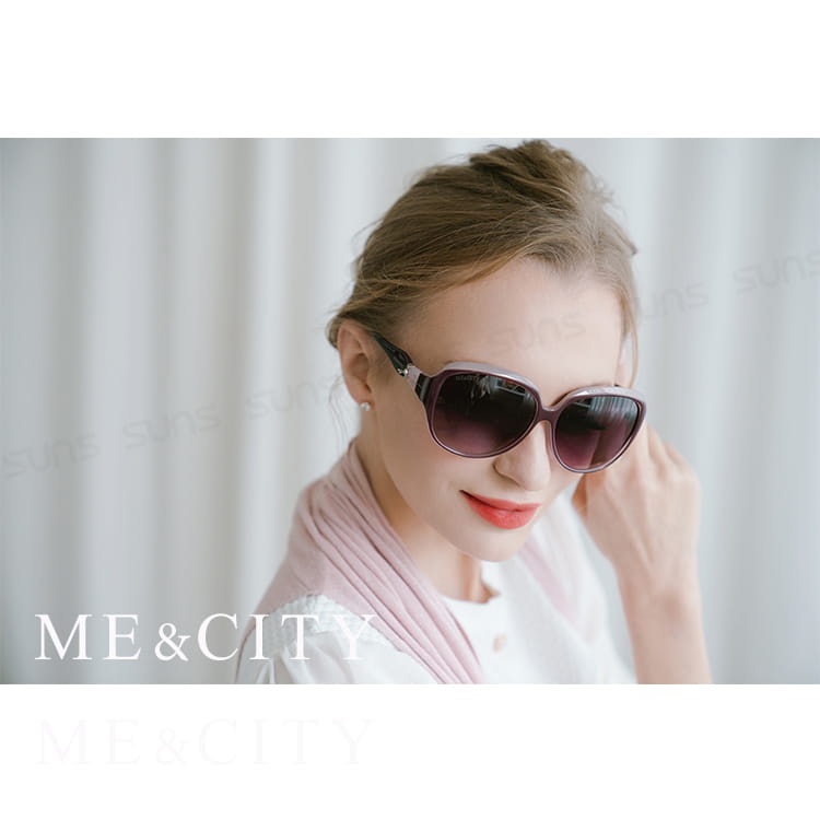【ME&CITY】 甜美秘戀雙色太陽眼鏡 抗UV (ME 1213 H02) 1