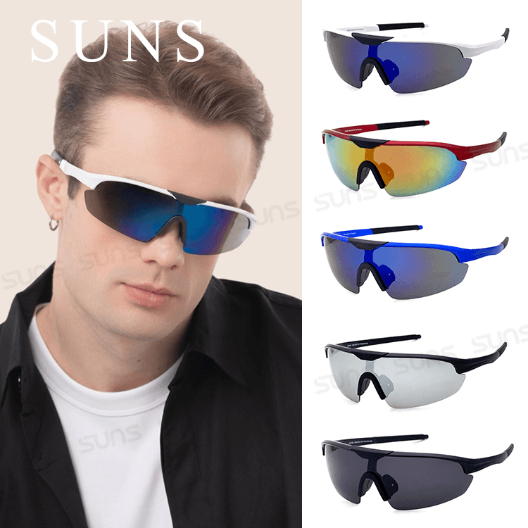 【suns】大框絢彩運動偏光墨鏡 防眩光/防滑/抗UV400 S249 0