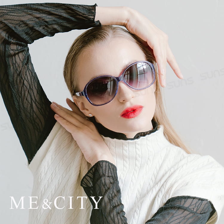 【ME&CITY】 時尚歐美透明紋路太陽眼鏡 抗UV (ME 1219 H01) 3