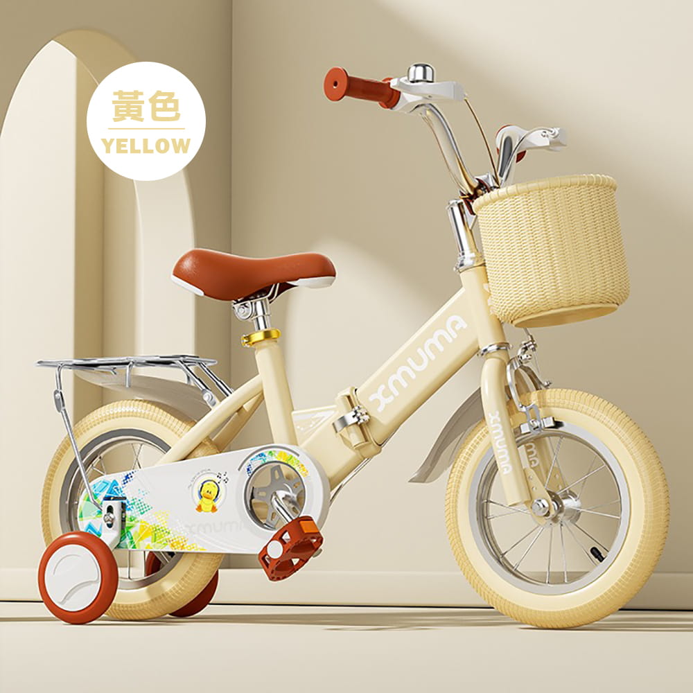 BIKEONE MINI27 兒童折疊自行車16吋男女寶寶小孩摺疊腳踏單車後貨架版款顏色可愛清新 16