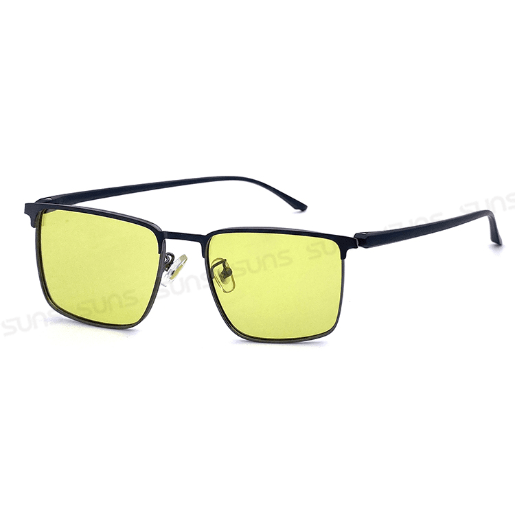 【suns】日夜兩用變色偏光太陽眼鏡 薄鋼眉型框墨鏡 抗UV 【7965】 7