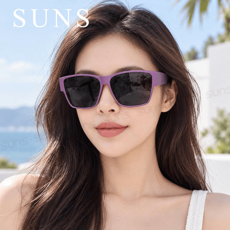 【suns】時尚大框太陽眼鏡 霧紫框 (可套鏡) 抗UV400 2