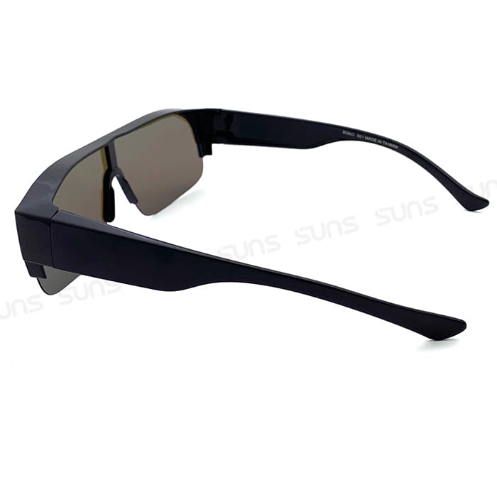 【suns】大框墨鏡 白水銀偏光太陽眼鏡 抗UV400 (可套鏡) 4