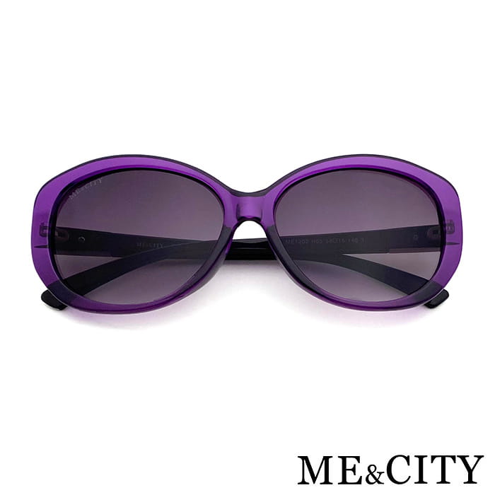 【ME&CITY】 時尚夜霓紫簡約太陽眼鏡 抗UV (ME 1202 H05) 4
