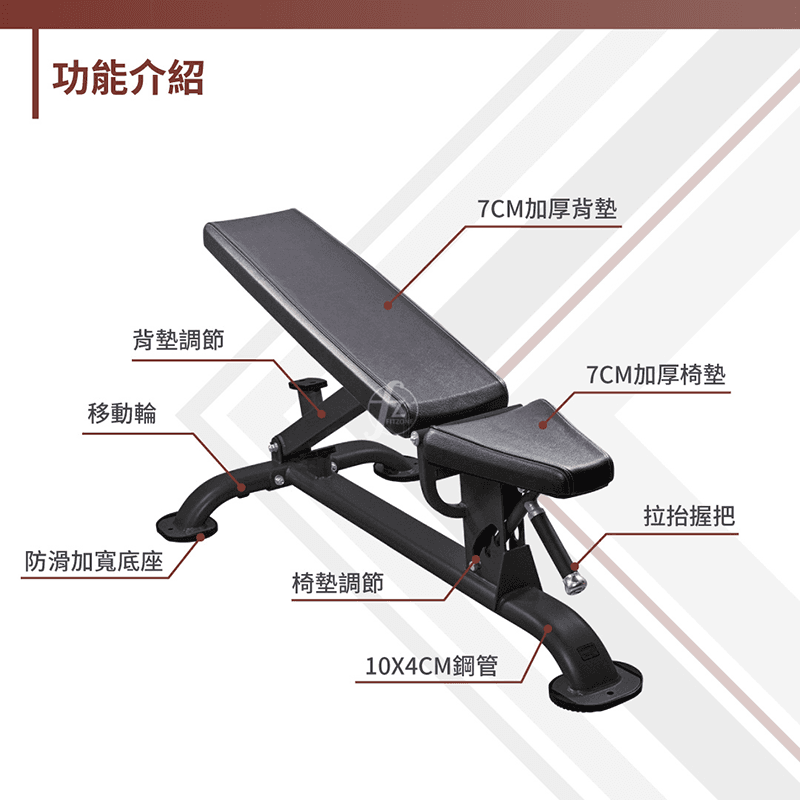 【ABSport】可調式啞鈴椅∕舉重椅∕重量訓練器材 2
