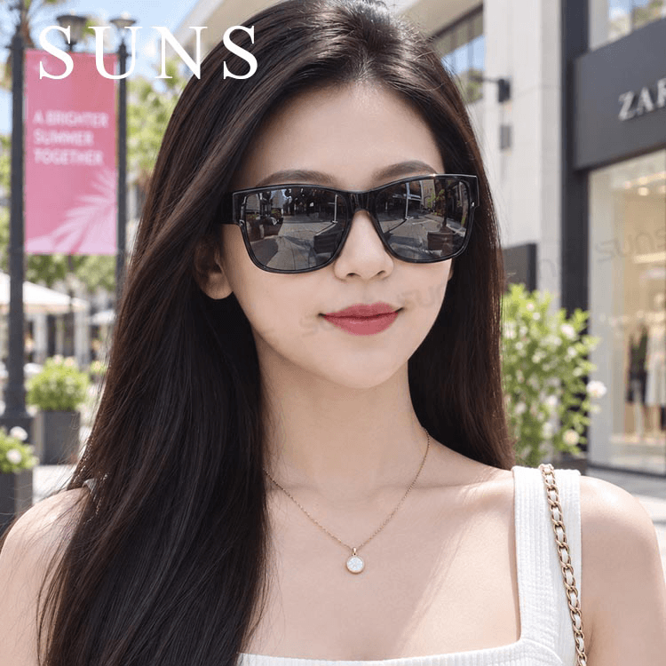 【suns】時尚方框水銀鏡面偏光太陽眼鏡 抗UV400 (可套鏡) 1