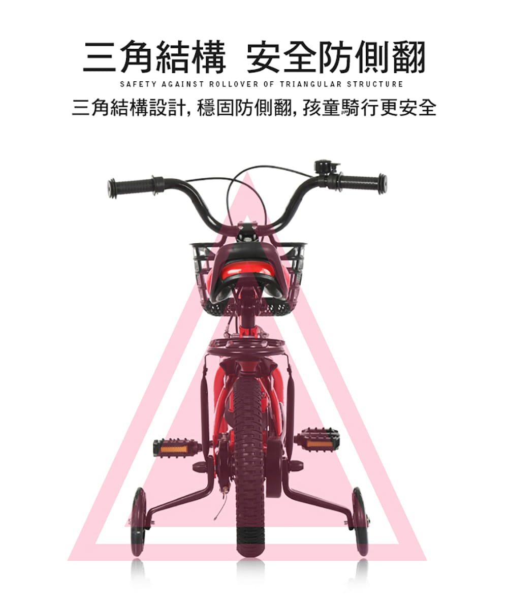 BIKEONE MINI18 可摺疊兒童自行車18吋後貨架加閃光輔助輪小孩腳踏單車 8