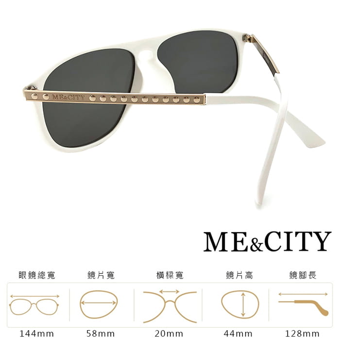 【ME&CITY】 韓版雷朋款太陽眼鏡 抗UV(ME1100 W01) 5