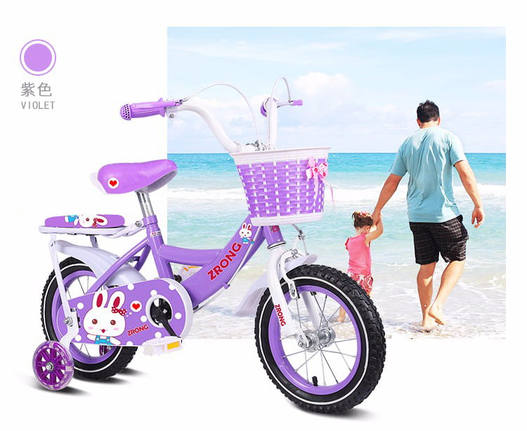BIKEONE MINI21 14吋可愛兔兔兒童腳踏車附閃光輔助輪.前後擋泥板後貨架兒童自行車 9