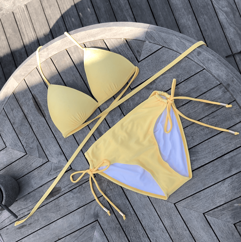 【SeasonsBikini】美胸美臀比基尼綁帶【泳褲】-陽光黃 0