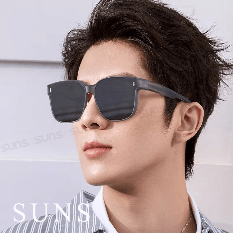 【suns】時尚韓版ins大框偏光太陽眼鏡 霧透灰框 抗UV400 (可套鏡) 2