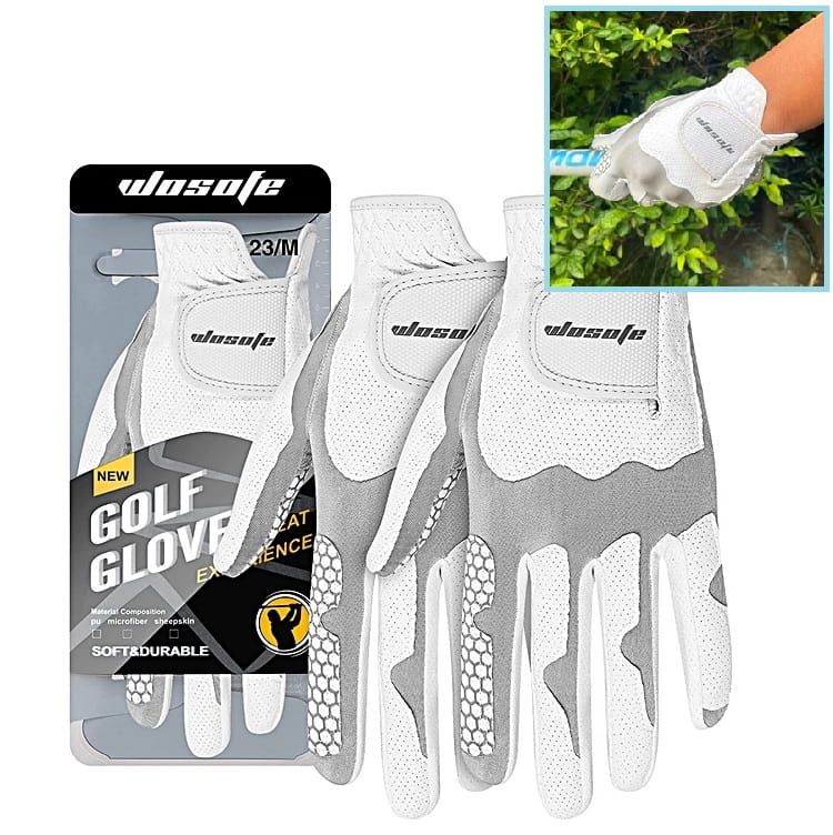 GOLF奈米魔術防滑手套(灰白色) 高爾夫透氣服貼 可水洗手套 (左手1只)【GF71003】 0