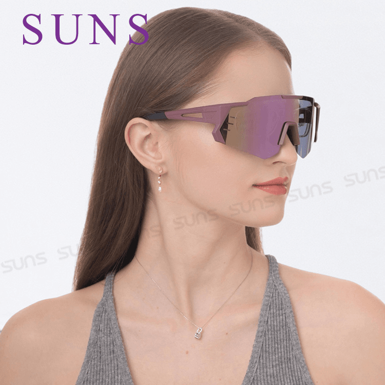 【suns】運動偏光太陽眼鏡 含內視鏡 紫框紫水銀 REVO電鍍 抗UV400 5