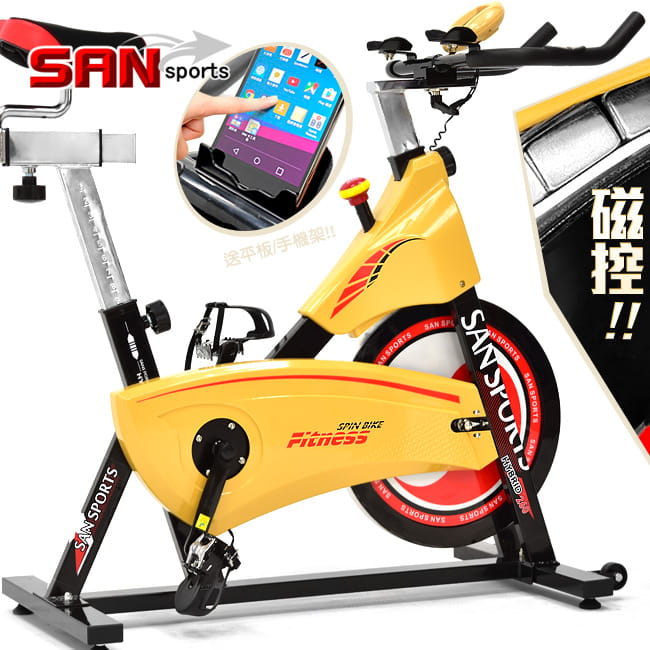 【SAN SPORTS】武士18公斤磁控飛輪車18KG飛輪健身車 0
