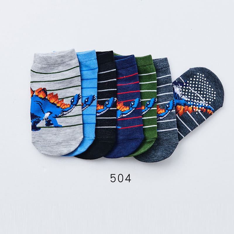 【ONEDER 旺達】MIT可愛卡通恐龍止滑直版襪 (熱銷款、品質保證) 7