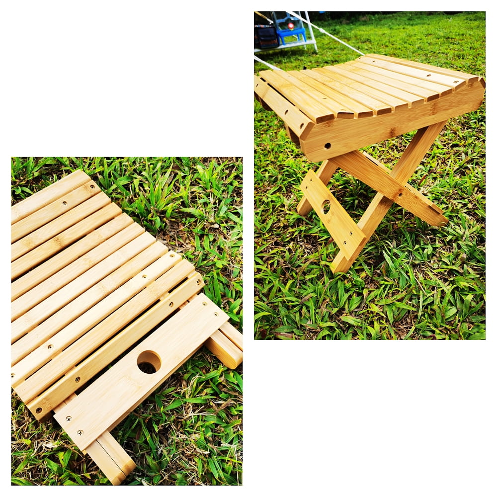 楠竹可折疊凳子多功能納涼凳便攜式實木釣魚凳 5