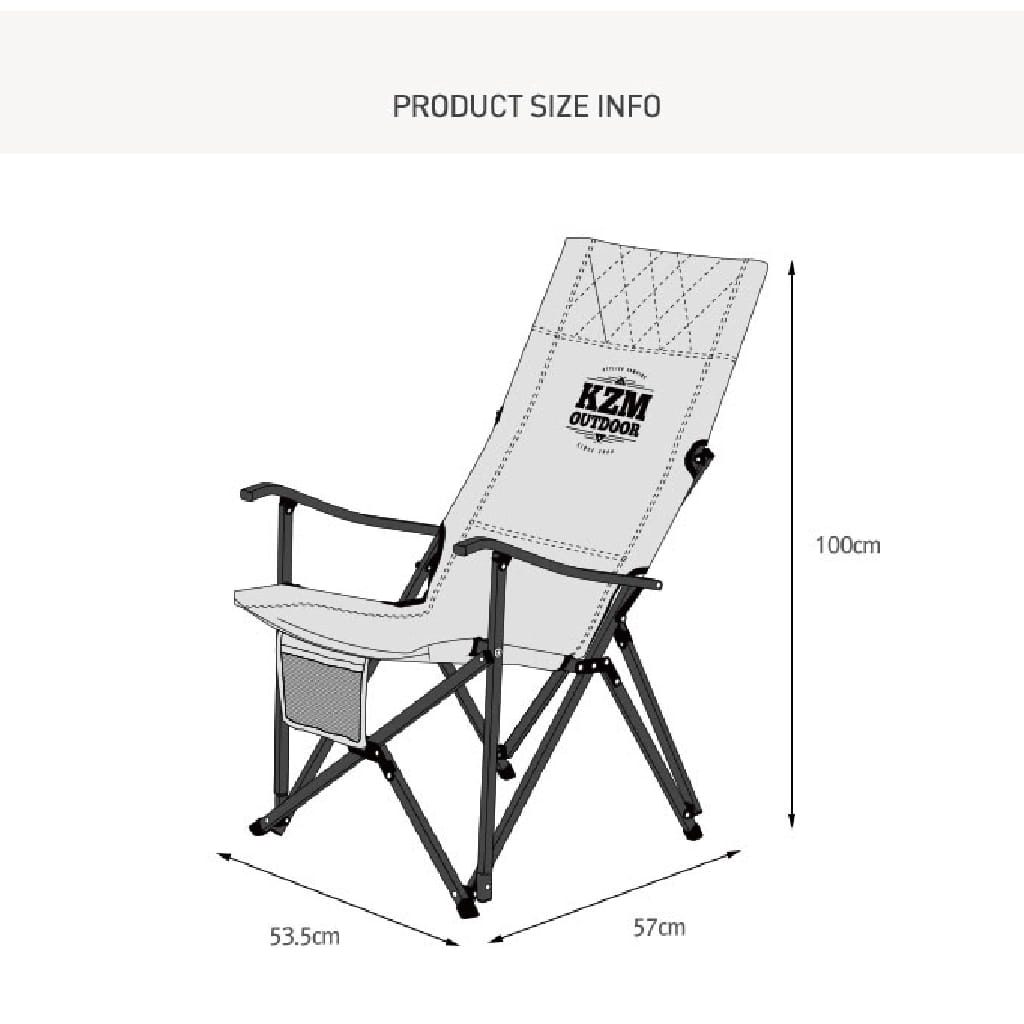 【KAZMI】極簡時尚豪華休閒折疊椅(經典黑) 摺疊椅 露營隨身椅 露營椅 野餐 露營 7