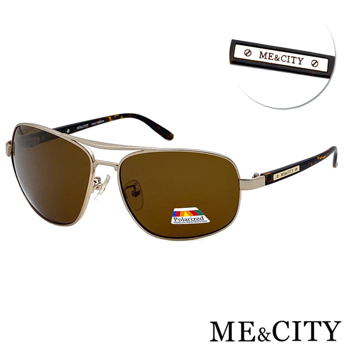 【ME&CITY】 時尚飛行官金屬偏光太陽眼鏡 抗UV (ME 1103 A01) 0