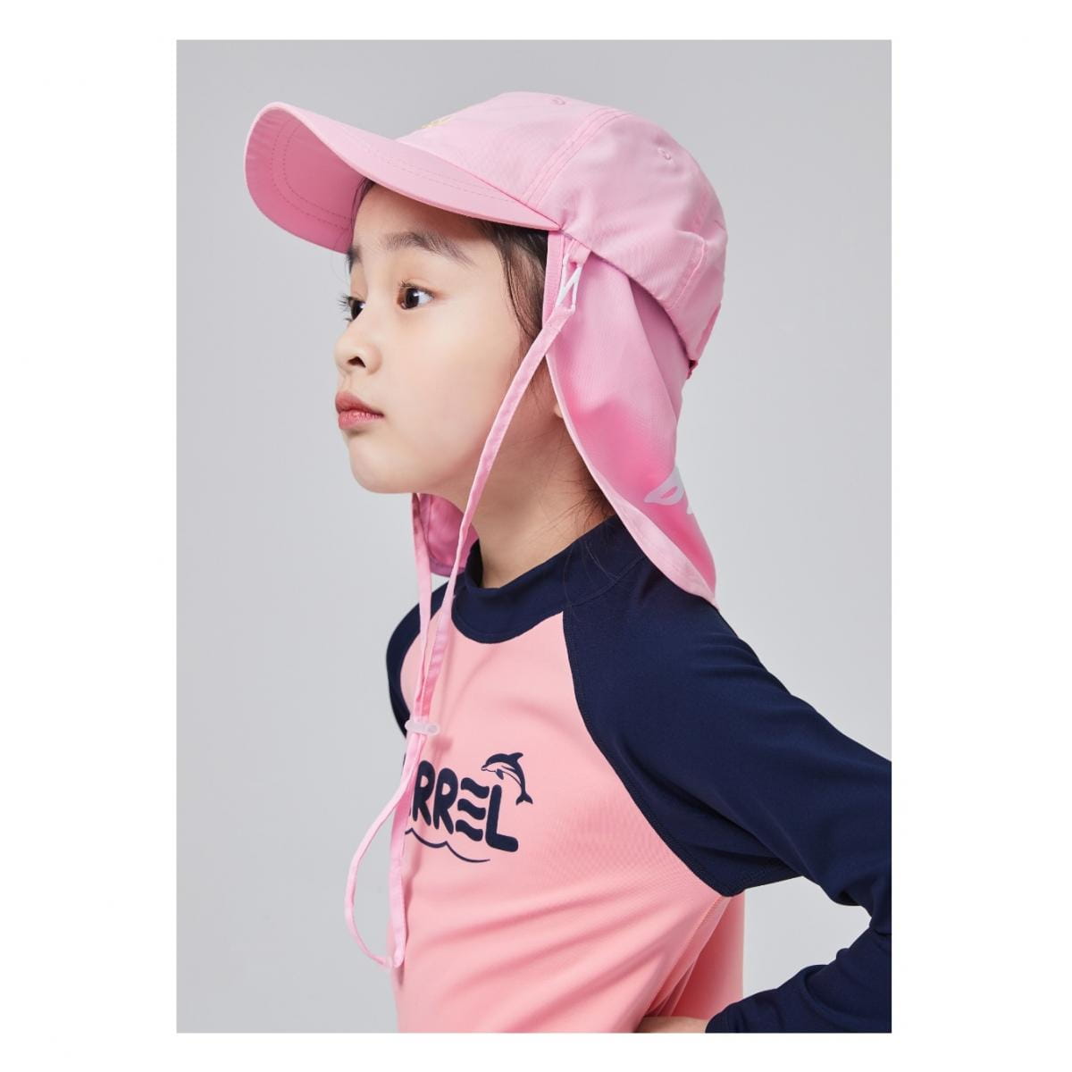 【BARREL】KIDS SWELL AQUA CAP 兒童連脖防曬帽 #PINK 2