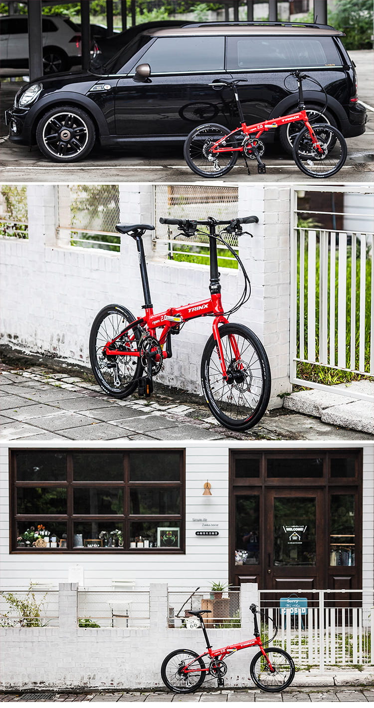 BIKEDNA FLYBIRD2.0 20寸16速52T大齒盤451輪組碟剎煞變合一鋁合金摺疊車 19