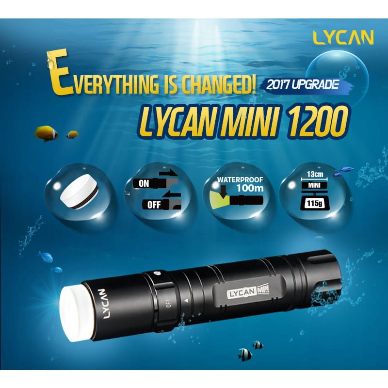 【LYCAN】Lycan MINI 1200 水陸兩用手電筒 2