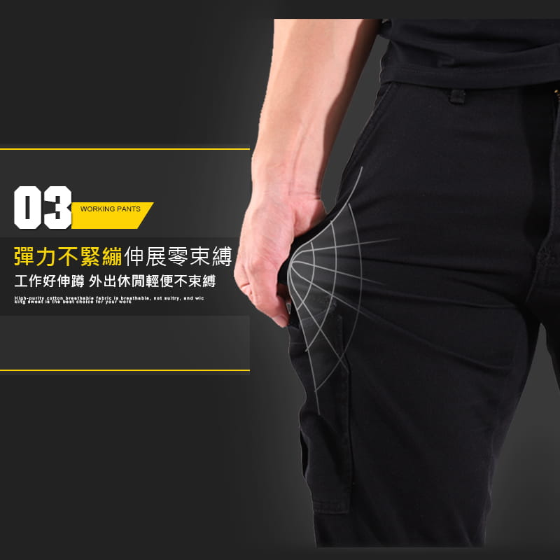 【JU休閒】超激彈力！高磅耐磨鋼鐵素面休閒褲 4