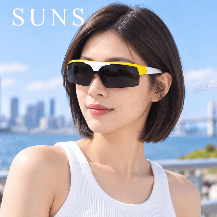 【suns】休閒上翻式偏光墨鏡 亮黃款 (可套鏡) 抗UV 4