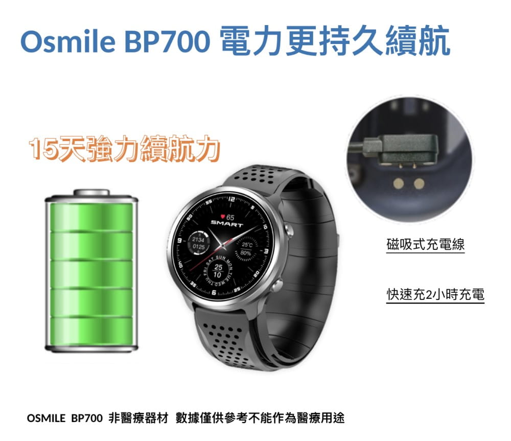 【Osmile】 BP700 銀髮氣泵式壓力健康手錶（年終禮品） 15