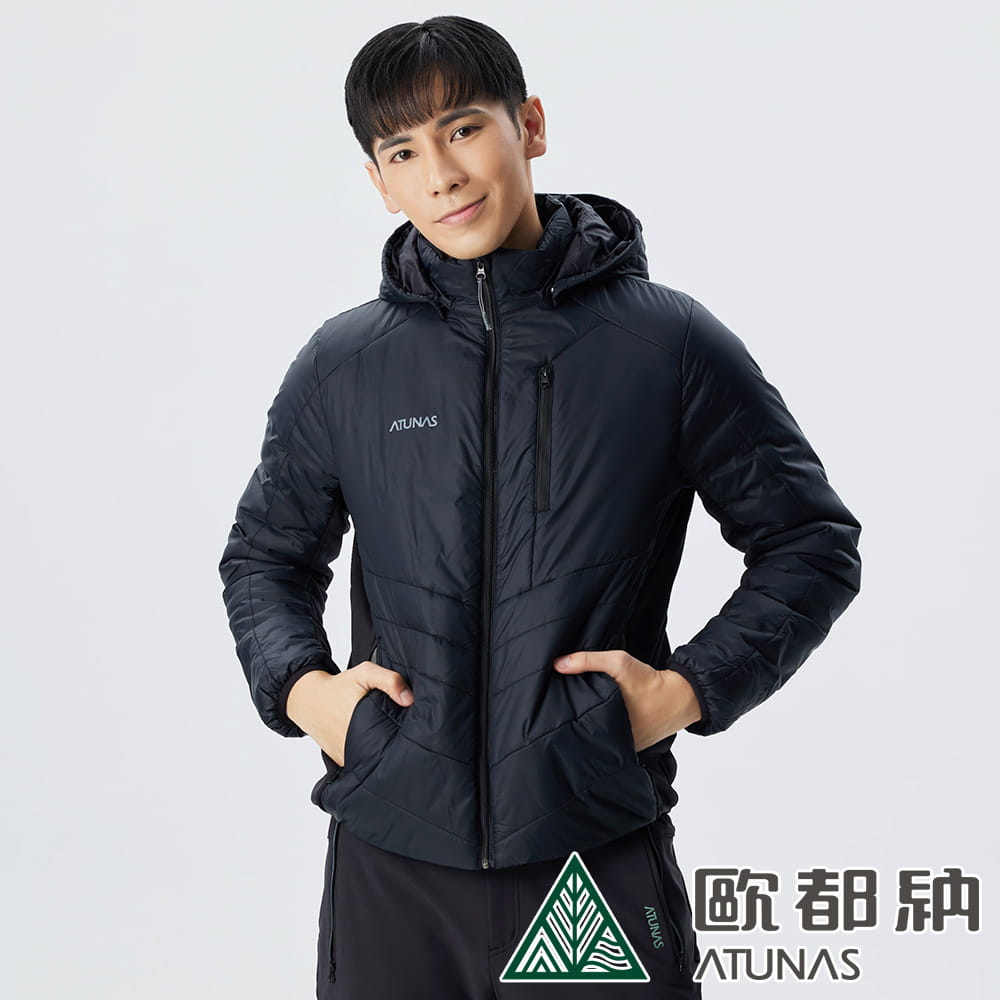 (登山屋)ATUNAS歐都納男MORE MORE HOT石墨烯纖維保暖外套(A1GA2232M 黑) 0
