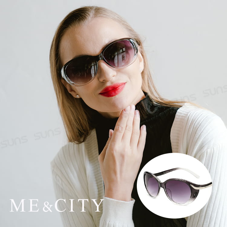 【ME&CITY】 歐美流線型漸層太陽眼鏡 抗UV (ME 1200 C01) 0