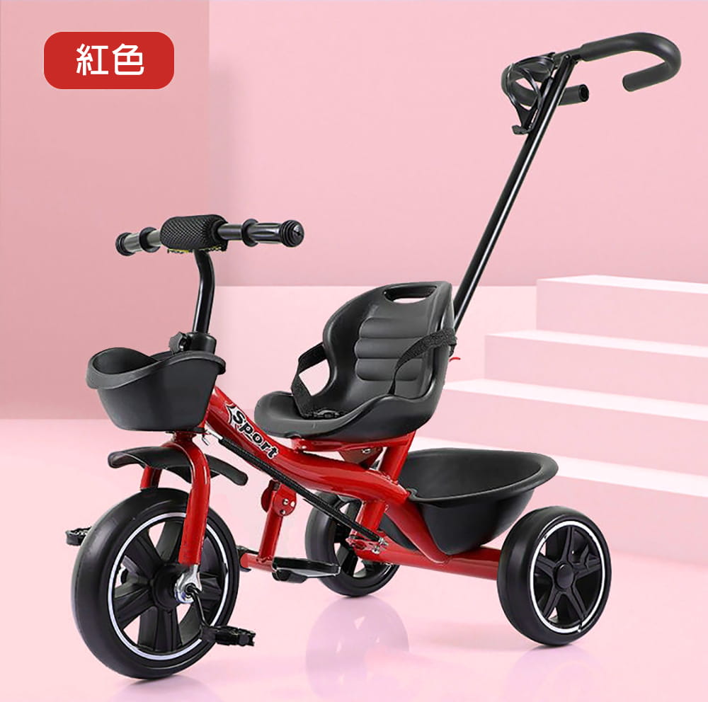 BIKEONE MINI33 德國工藝兒童三輪車腳踏車嬰幼兒推車適合1-4歲寶寶童車手推車附推竿 15