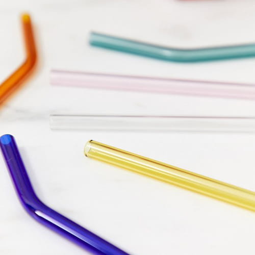【KIKKERLAND】美國FDA認證6色玻璃吸管(耐酸鹼.非塗層彩色玻璃) 4