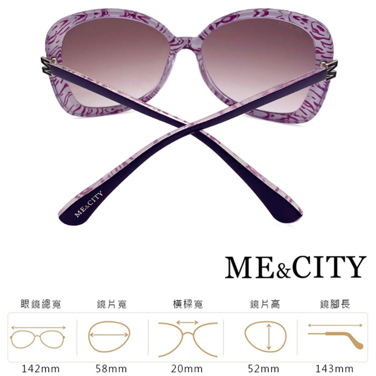 【ME&CITY】 經典義式圖騰太陽眼鏡 抗UV (ME 120016 H431) 11