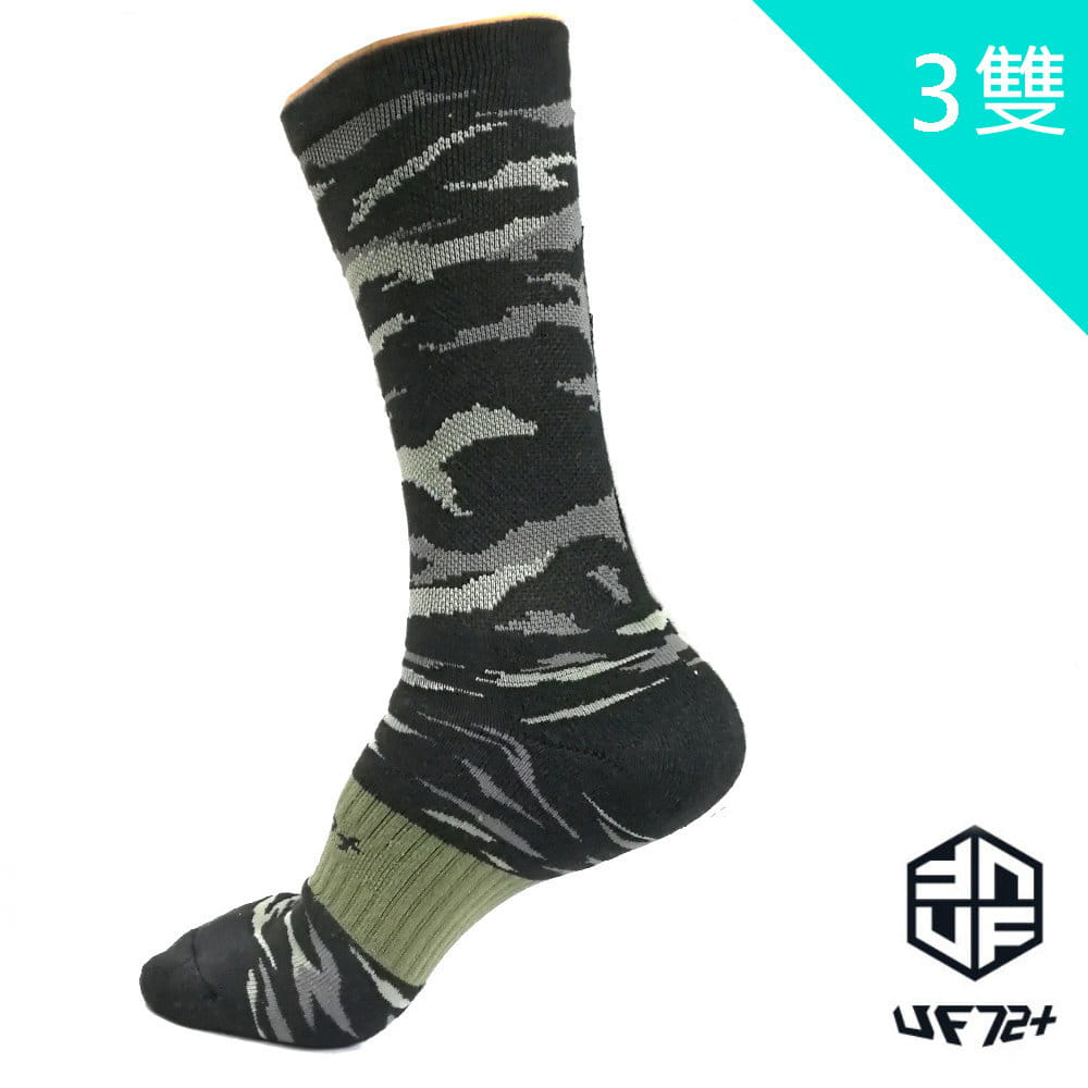 【UF72+】UF958 3D消臭動能氣墊迷彩襪 0