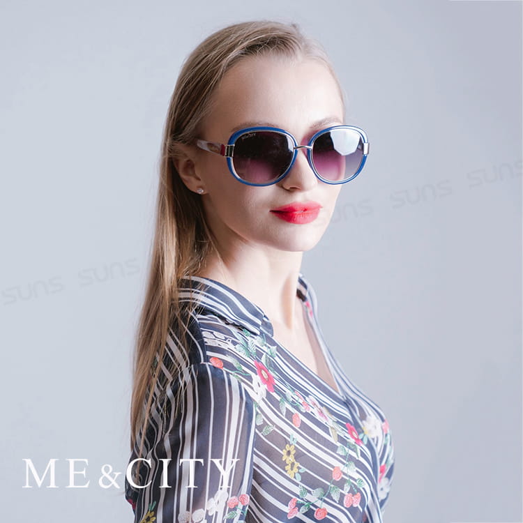 【ME&CITY】 時尚圓框太陽眼鏡 抗UV (ME 120019 F150) 6