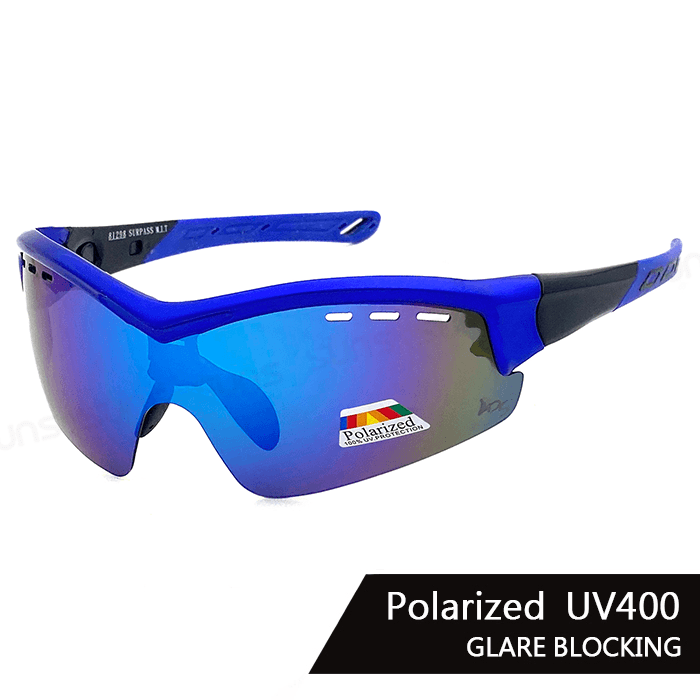 【suns】REVO電鍍 偏光運動眼鏡 可調鏡腳 抗UV (藍框/REVO藍) 0