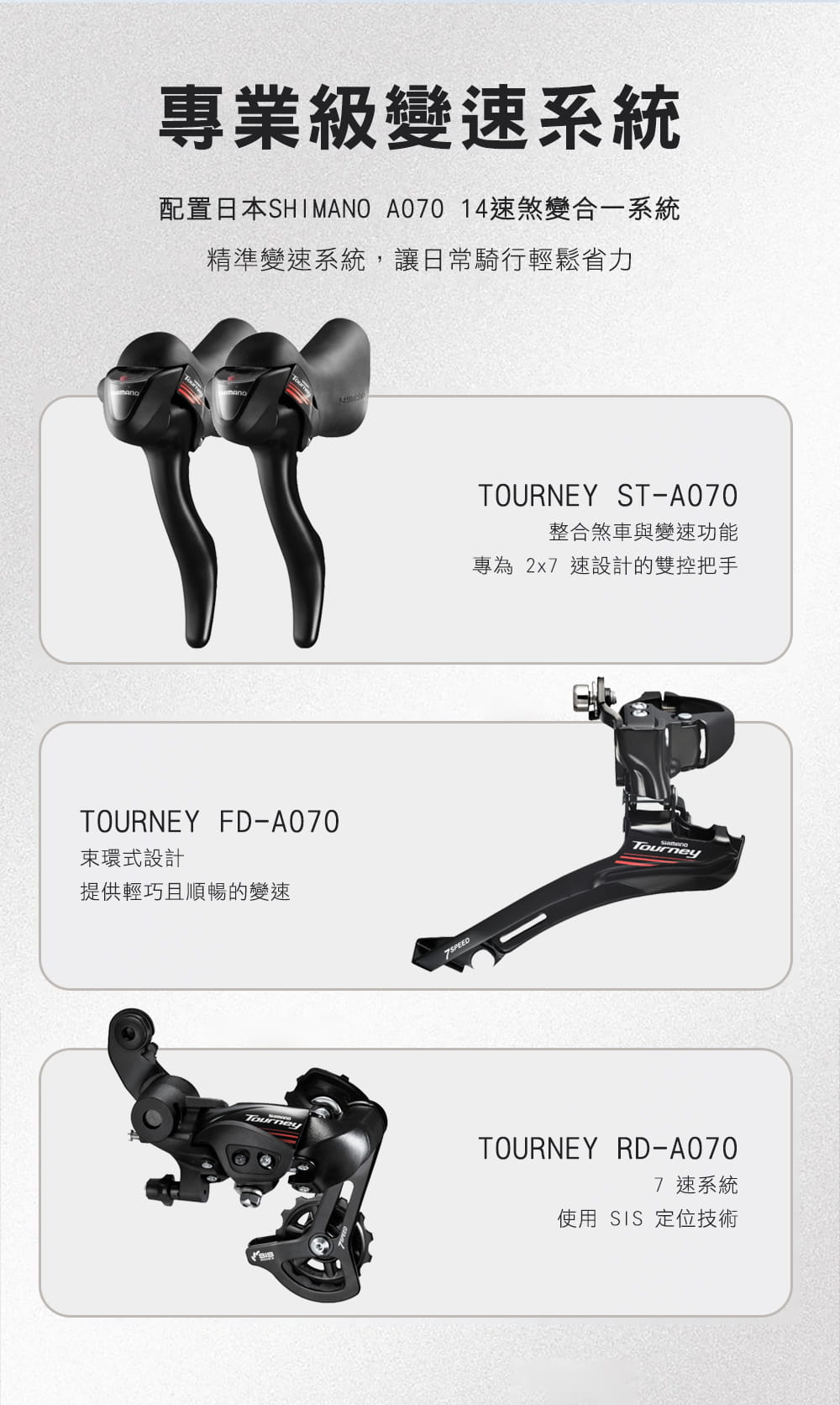 BIKEDNA R300 鋁合金彎把公路車搭載日本SHIMANO,煞變合一 14速線控碟剎前後快拆 6