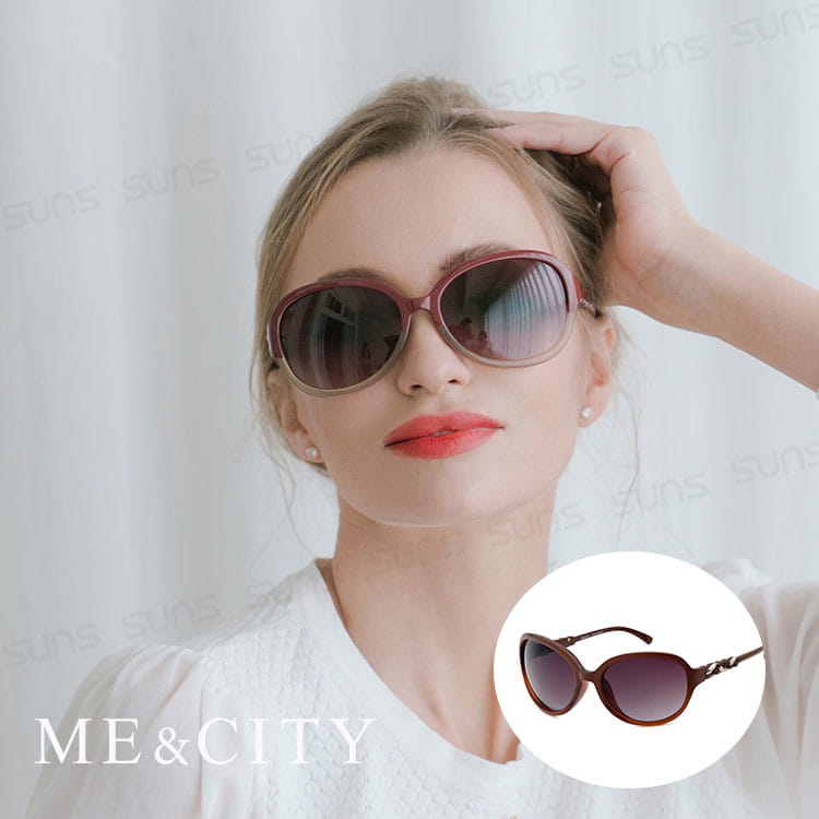 【ME&CITY】 義式古典麻花紋路太陽眼鏡 抗UV (ME 120017 J021) 0