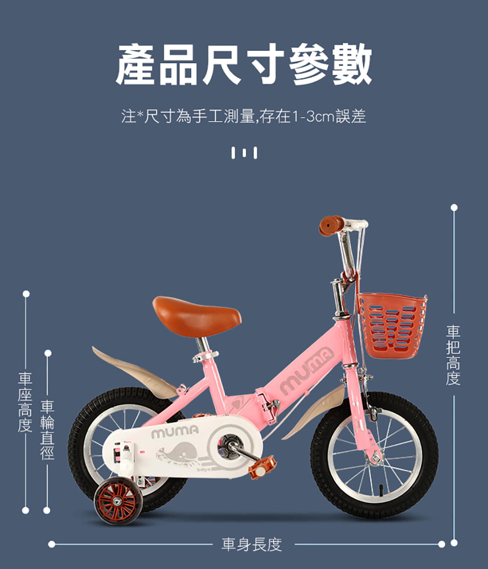 BIKEONE MINI25 兒童14吋折疊自行車男女寶寶小孩摺疊腳踏單車後貨架版 13