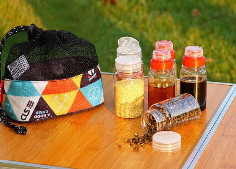 迷你調味瓶套裝戶外野營燒烤調料罐廚房便攜收納調料盒6件組合 7