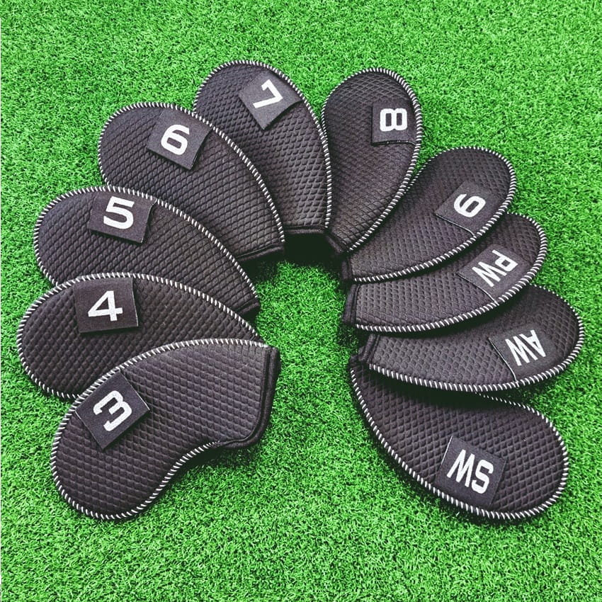 高爾夫潛水布-壓紋數字標籤鐵桿套(3-9 PSA )10個/組【GF22012】 2