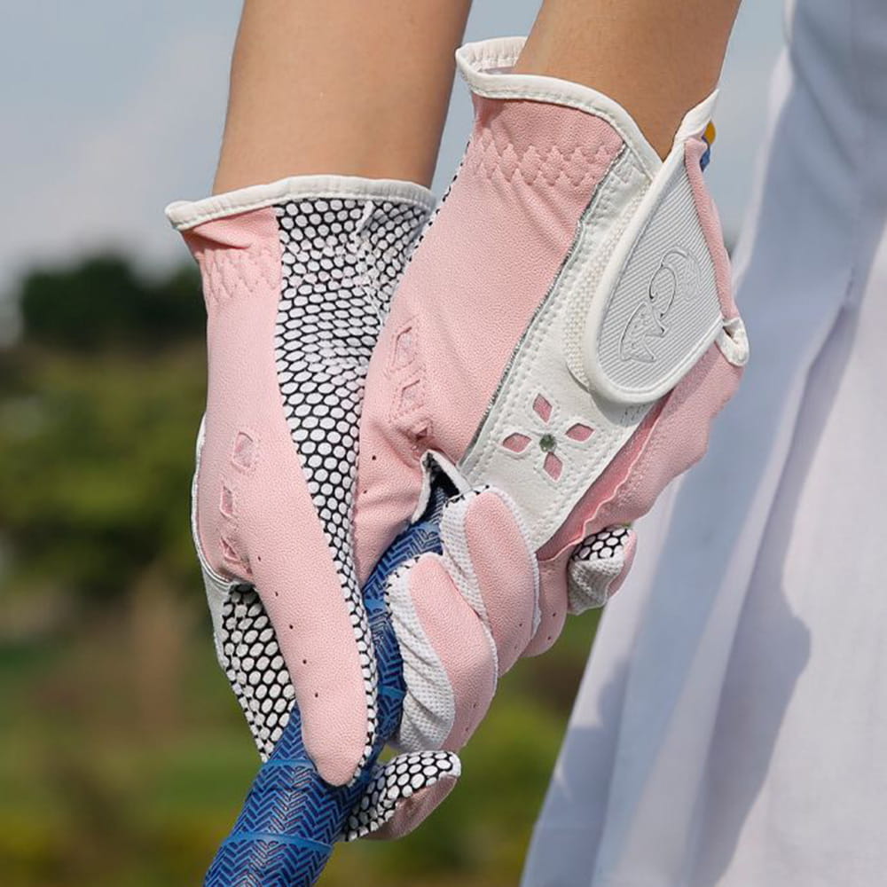 【CAIYI 凱溢】PGM高爾夫手套 女用 韓版 PICK CAT PU防滑手套 1