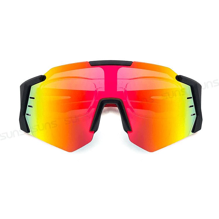 【suns】運動偏光太陽眼鏡 含內視鏡 黑框紅水銀 REVO電鍍 抗UV400 9