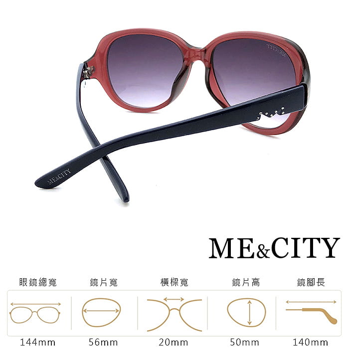 【ME&CITY】 歐美精緻M字母鑲鑽太陽眼鏡 抗UV (ME 1215 E01) 13
