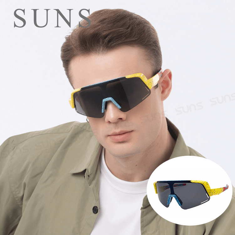 【suns】MIT戶外運動大框偏光墨鏡 風鏡柱面 炫彩框 抗UV400【S517】 0