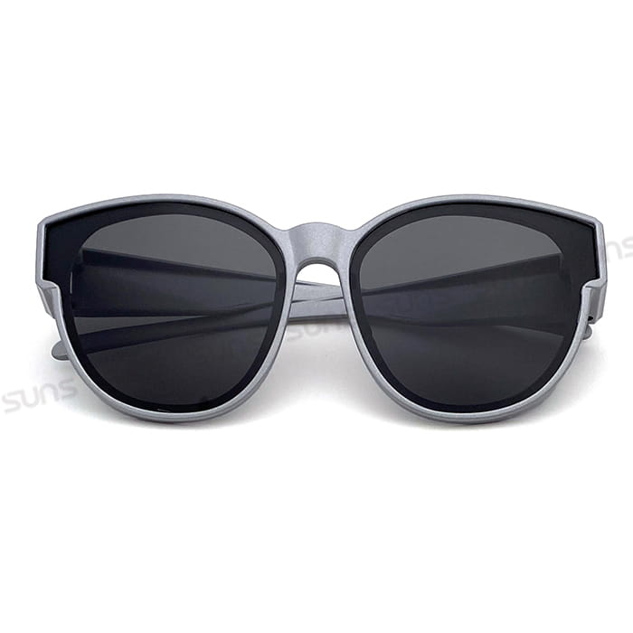 【suns】時尚圓框 科技銀偏光太陽眼鏡 抗UV400 (可套鏡) 5