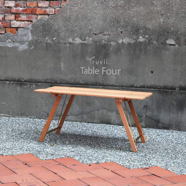 【Truvii Table FOUR】四折木桌 素面款 悠遊戶外 木桌 摺疊收納 小桌子 收納 6